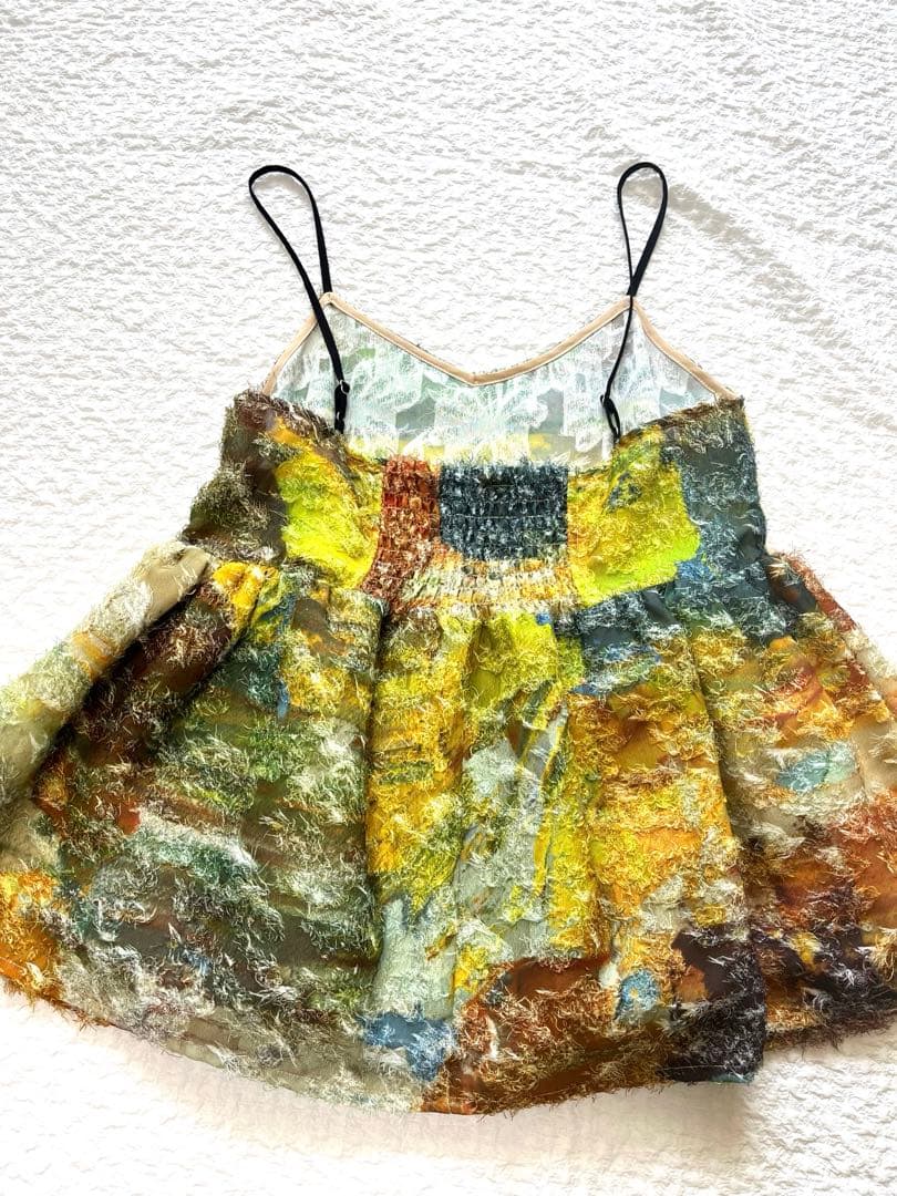 トップス AMERI MEDI RACHEL FLUFFY ART CAMISOLE M