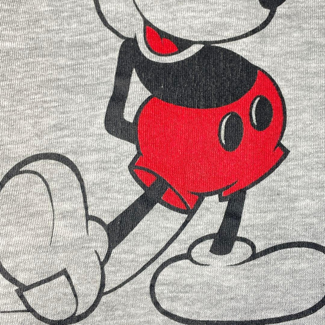 80s Disney ミッキー スウェット USA製 XL相当 短丈ヴィンテージ
