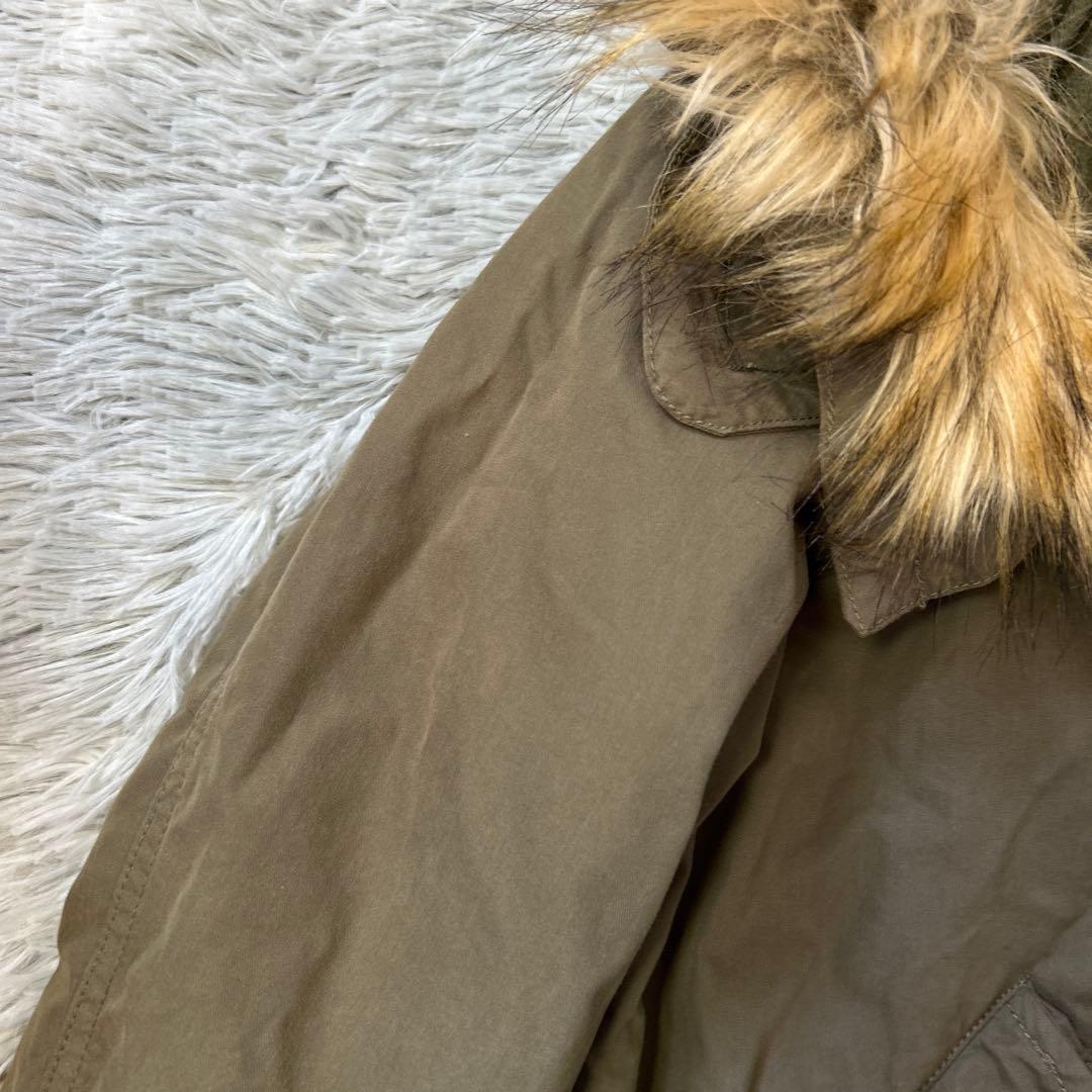AVIREX M-65 PARKA ライナー ファー付きモッズコート カーキ＋