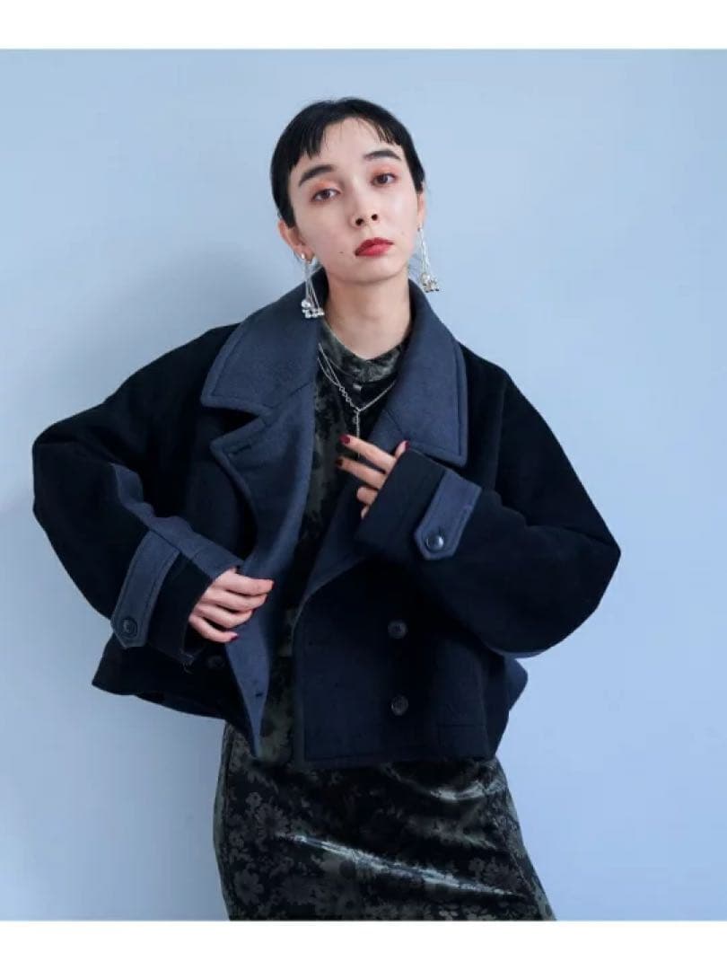 新品　美品　HARE ハレ　 バイカラーPコート　アウター