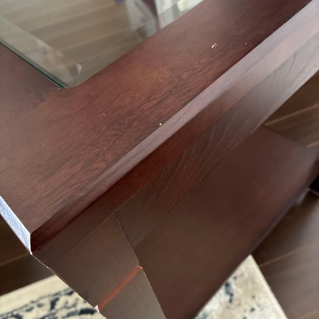 マルニ木工　maruni　ネストテーブル　ガラスサイドテーブル