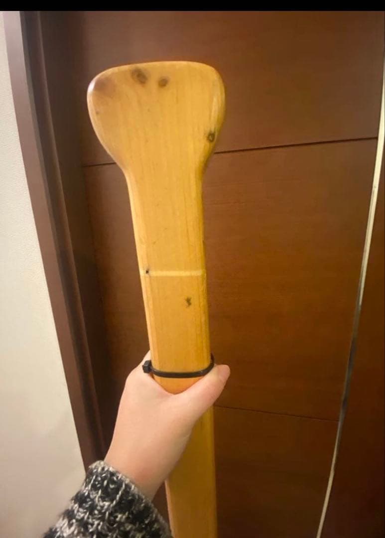 《美品》 木製パドル家具インテリア ウッドカヌーオール