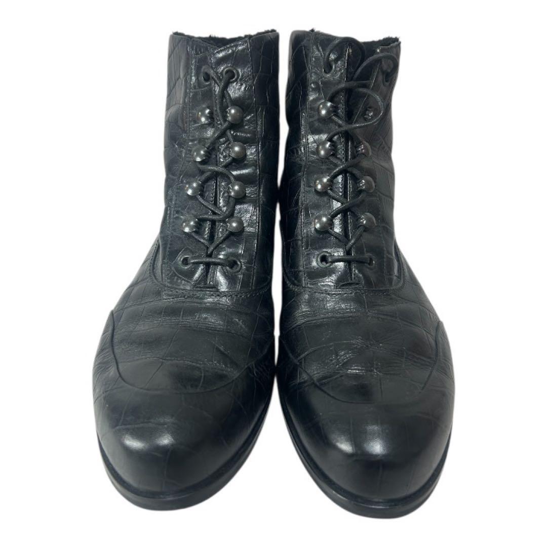 ENPORIO ARMANI黒 レザー ブーツ