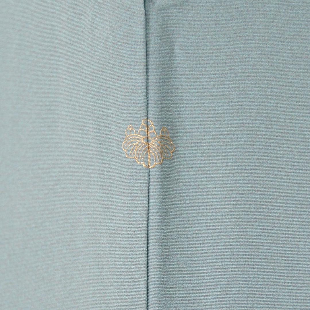 未使用　友禅柄　160cm　Mサイズ　灰水色　正絹色留袖　a919