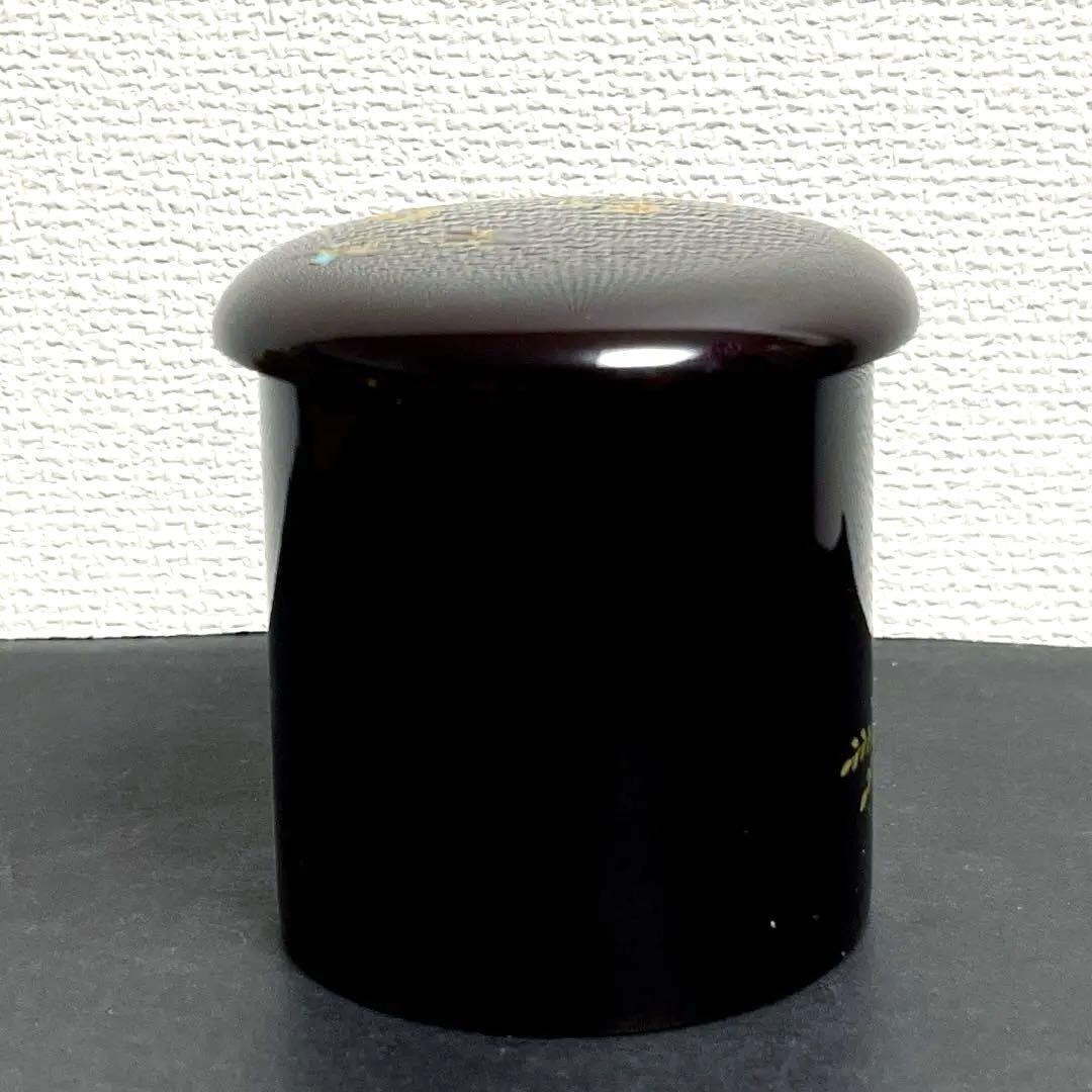 茶道具　茶入　金輪寺　春草に蝶蒔絵