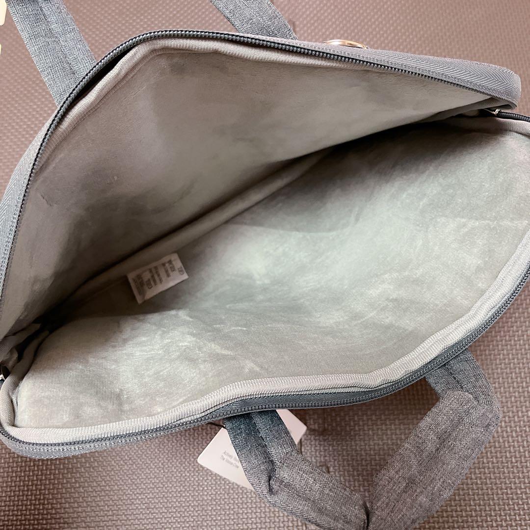 ノートパソコン ケース 衝撃吸収 ショルダーストラップ付き グレー 男女兼用