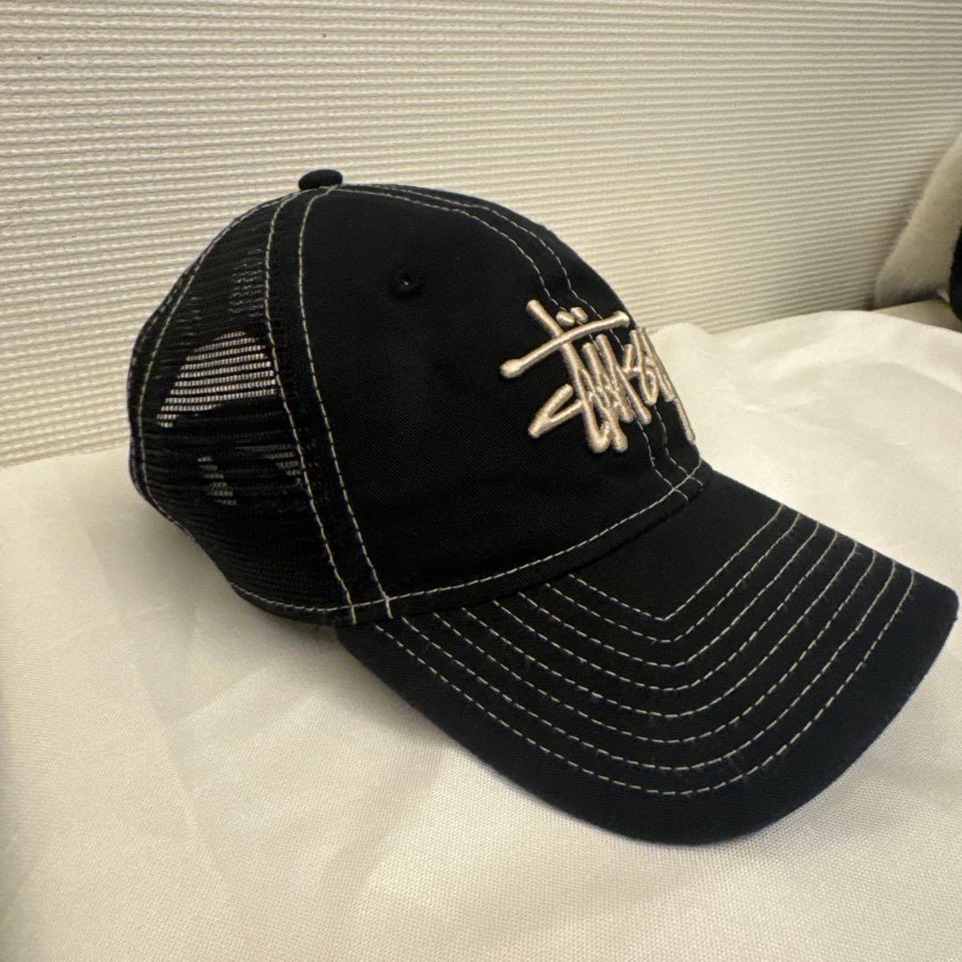 【美品】stussy メッシュキャップ ブラック