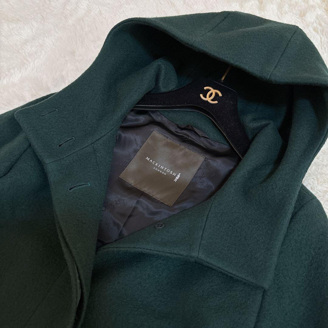 希少カラー☆マッキントッシュロンドン フーデッドコート イタリア生地 ウール