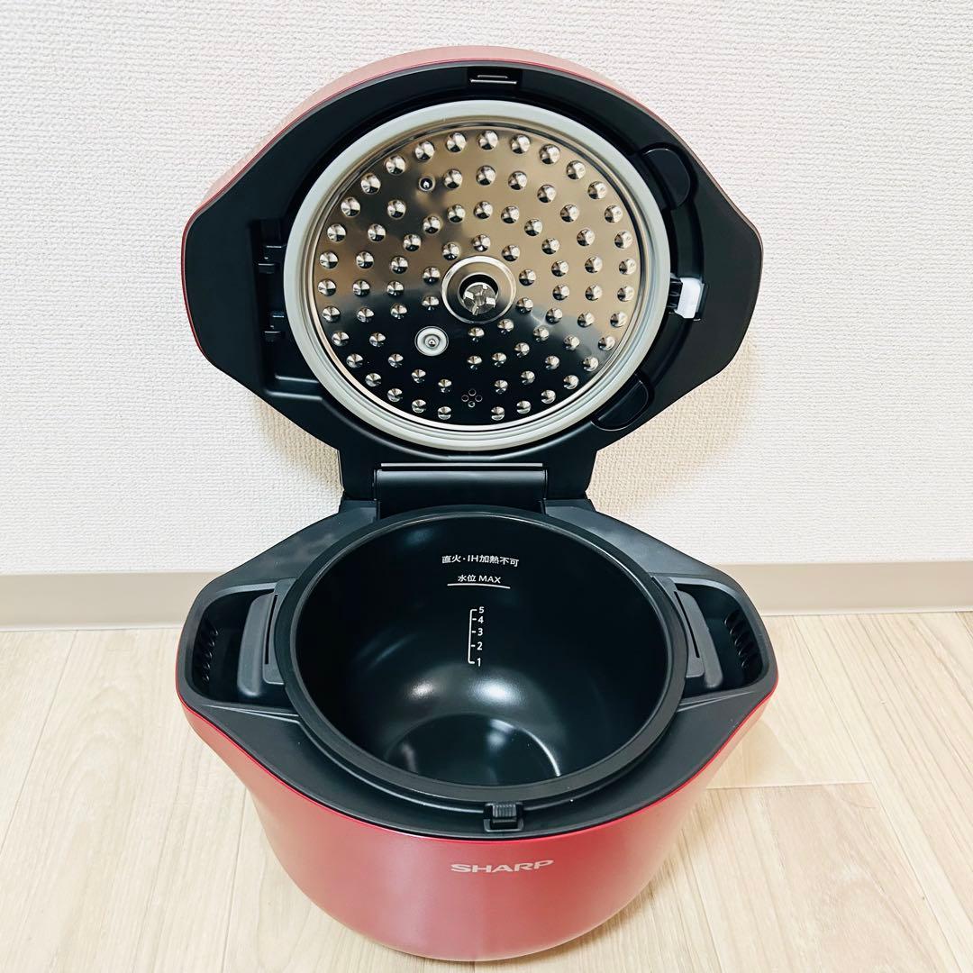未使用 SHARP 水なし自動調理鍋 ヘルシオ ホットクックKN-HW24G-R