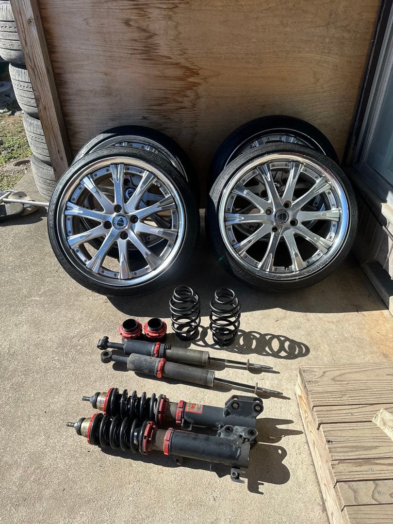 ワークシュバートsc4タイヤ付　17インチ　軽自動車 前後Kid車高調セット