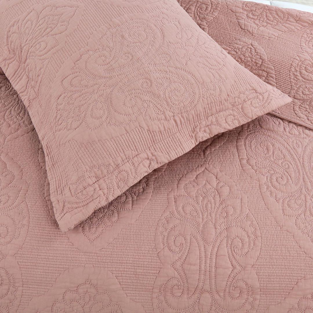 キルトベッドカバー3点セット綿マルチカバー キルティング PSL