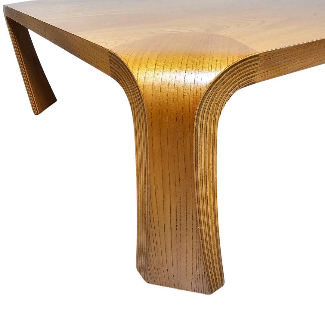 天童木工 Tendo 座卓 150×90 バチ脚 曲木 ローテーブル 和モダン