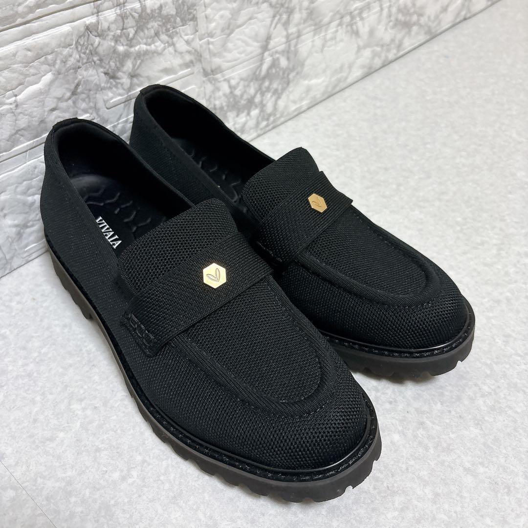 ⭐極美品・希少⭐VIVAIA アーモンドトゥ トラックソール ローファー25.5