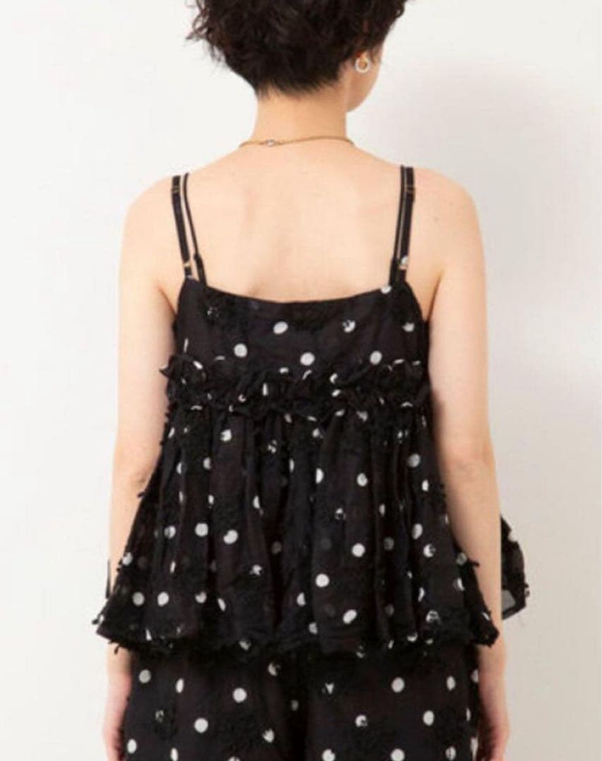 crinkle crinkle crinkle ドットキャミソール