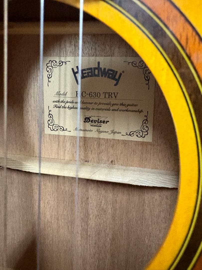 Headway HC-630 TRV アコースティックギター ソフトケース付き