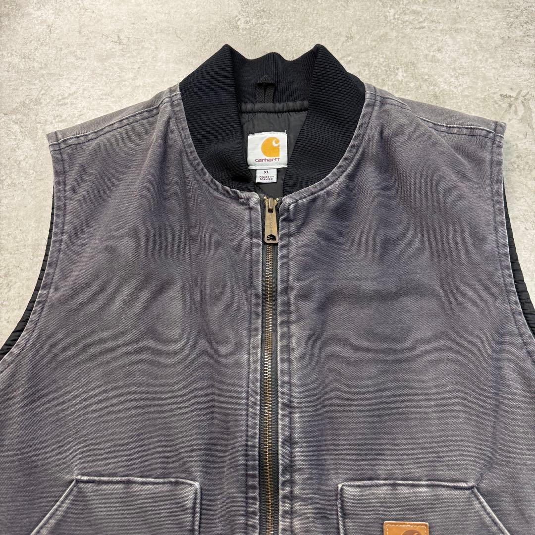 雰囲気◎carhartt カーハート【L】ダックベスト フェード 希少