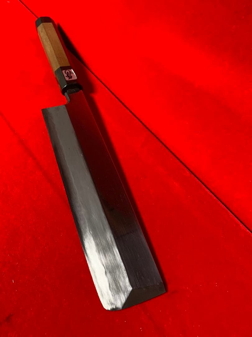 NO.01229 包丁　鍔屋　薄刃　出雲玉鋼　箱付　未使用品