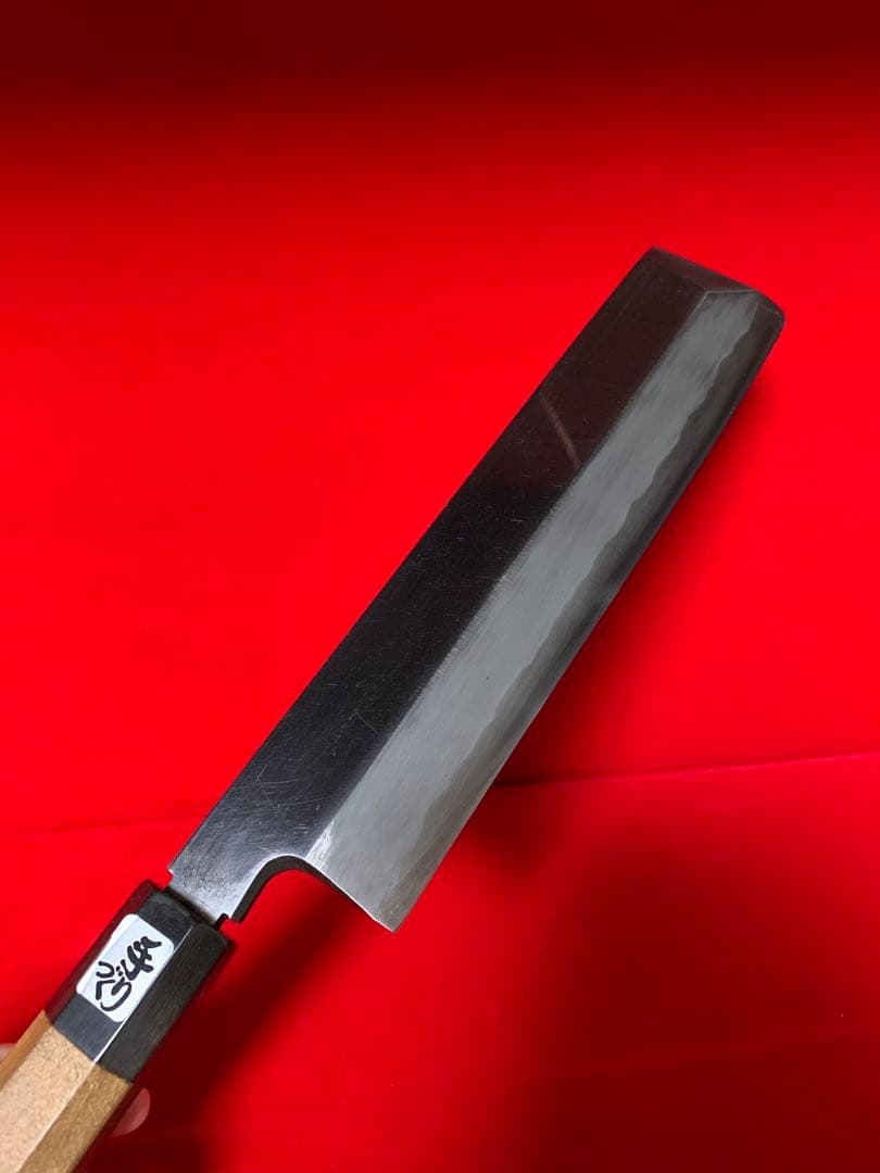 NO.01229 包丁　鍔屋　薄刃　出雲玉鋼　箱付　未使用品