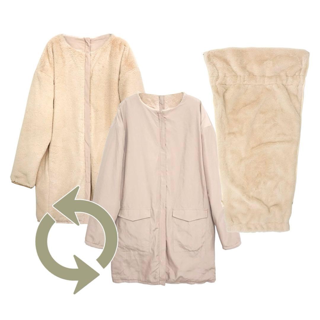 SWEET MOMMY リバーシブルファーママコート