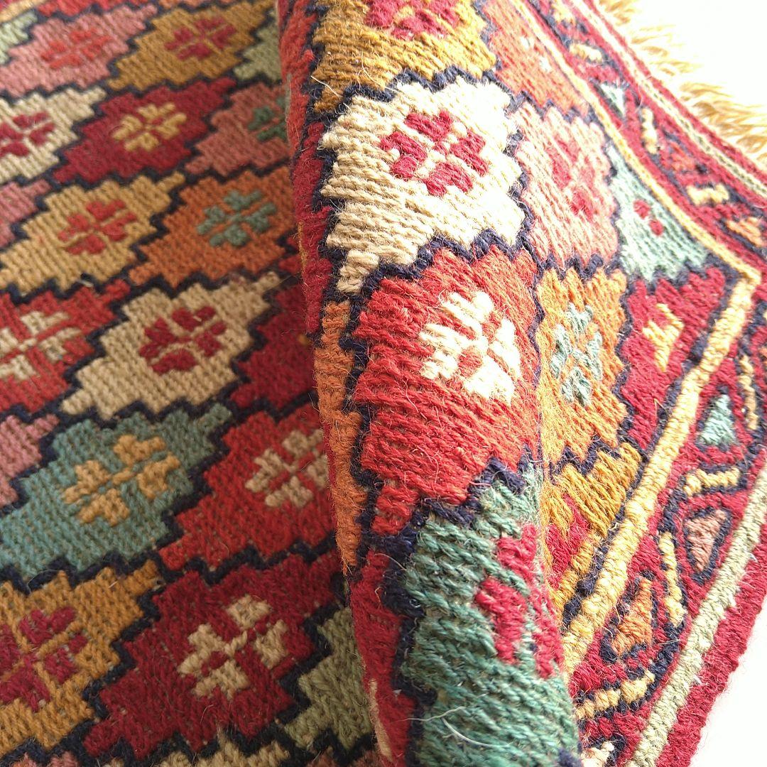 スマック織り キリム 95×52cm スモールジグザグダイヤ柄 ペルシャ絨毯