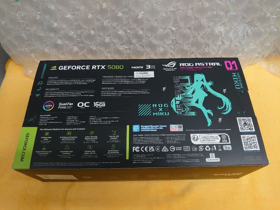 ASUS ROG GeForce RTX 5080 16GB 初音ミク 新品