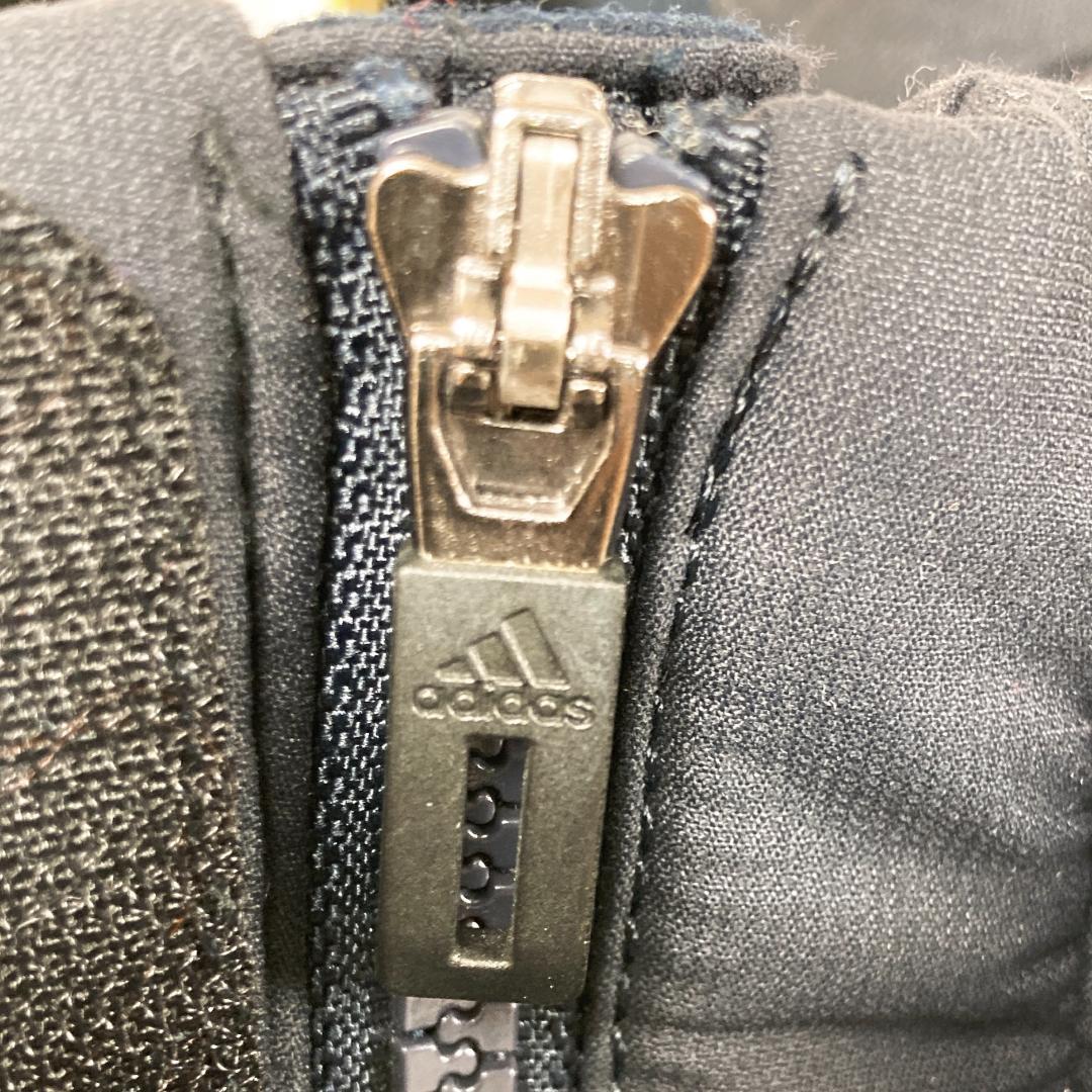 美品　アディダス　ベンチコート　ロング丈スリーストライプス　黒　100　280