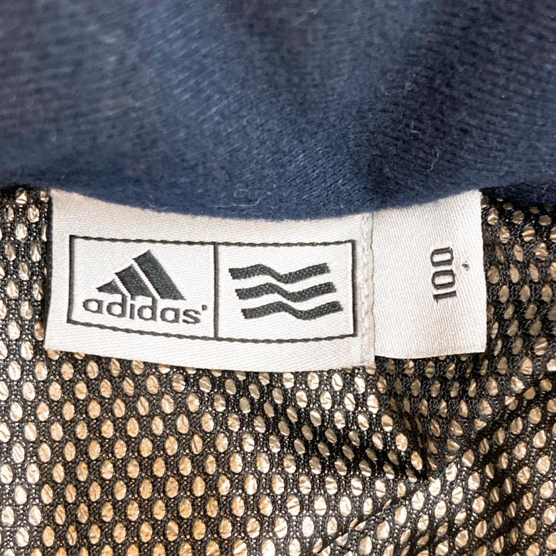 美品　アディダス　ベンチコート　ロング丈スリーストライプス　黒　100　280