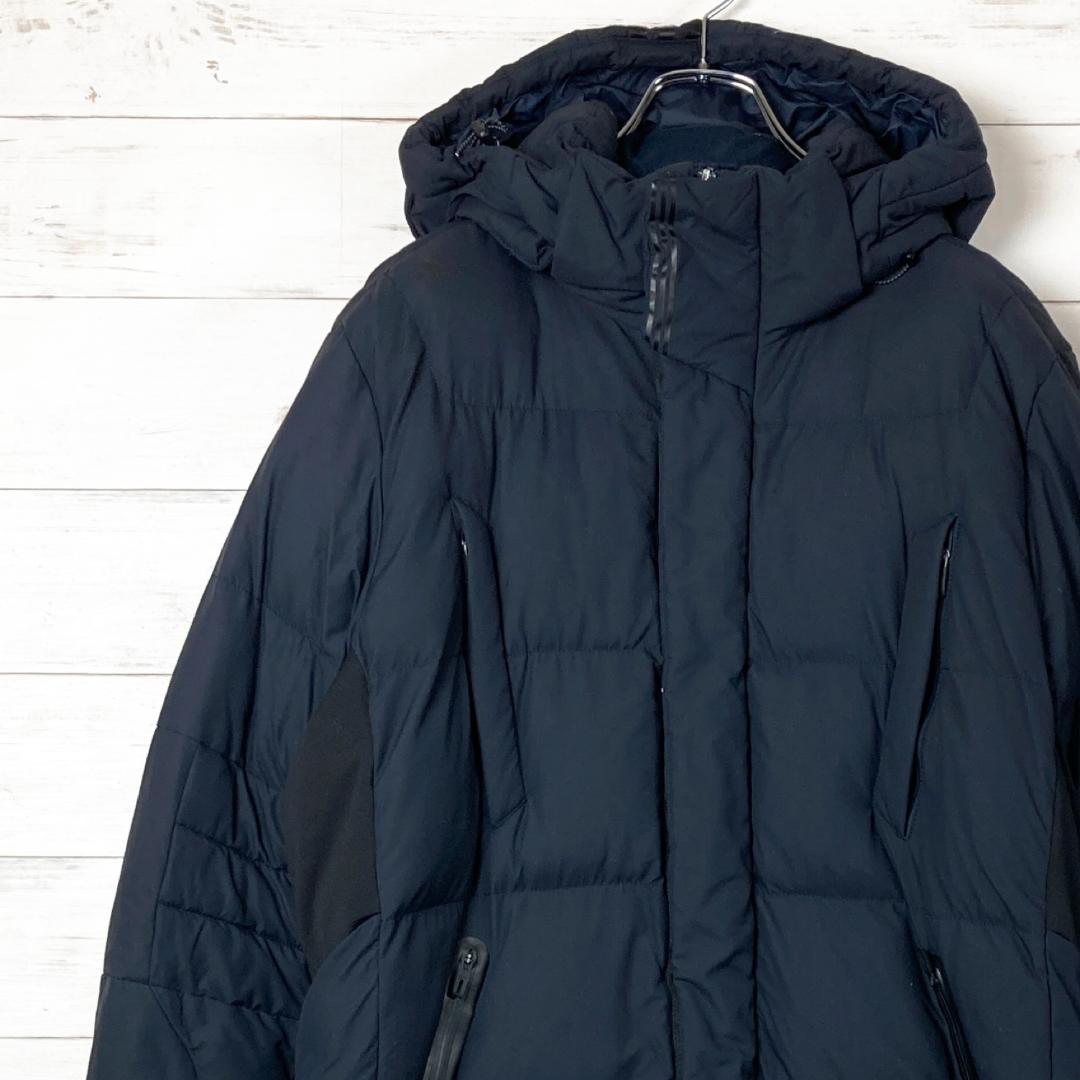 美品　アディダス　ベンチコート　ロング丈スリーストライプス　黒　100　280