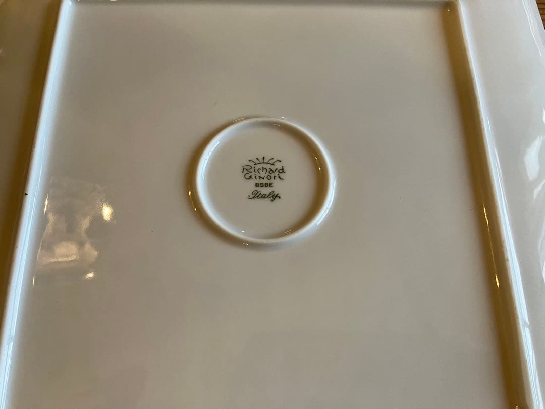 ジノリ　ベッキオホワイト　27.5スクエアプレート×4