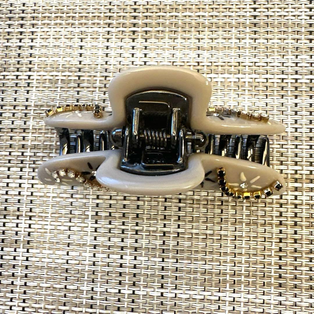 acca アッカ　クリップ　大小　2個セット 花柄　ゴージャスストーン　美品