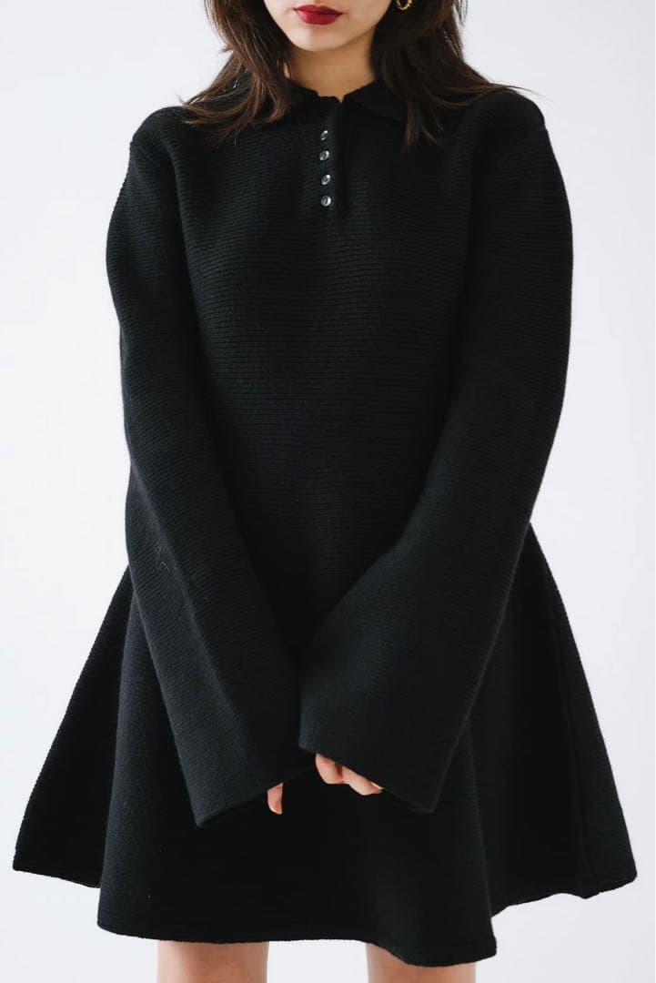 美品 THE TOE Reims Flare Onepiece 黒 S