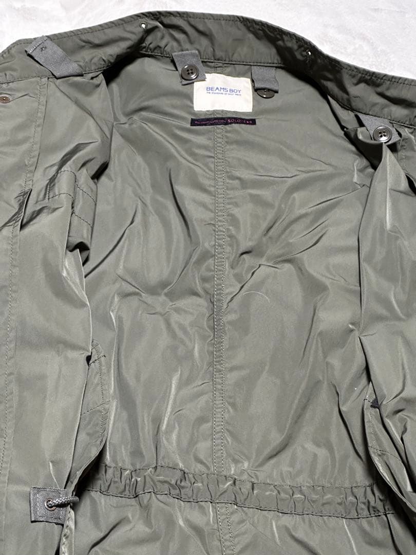 BEAMSBOYオリーブグリーン 2WAYモッズコート