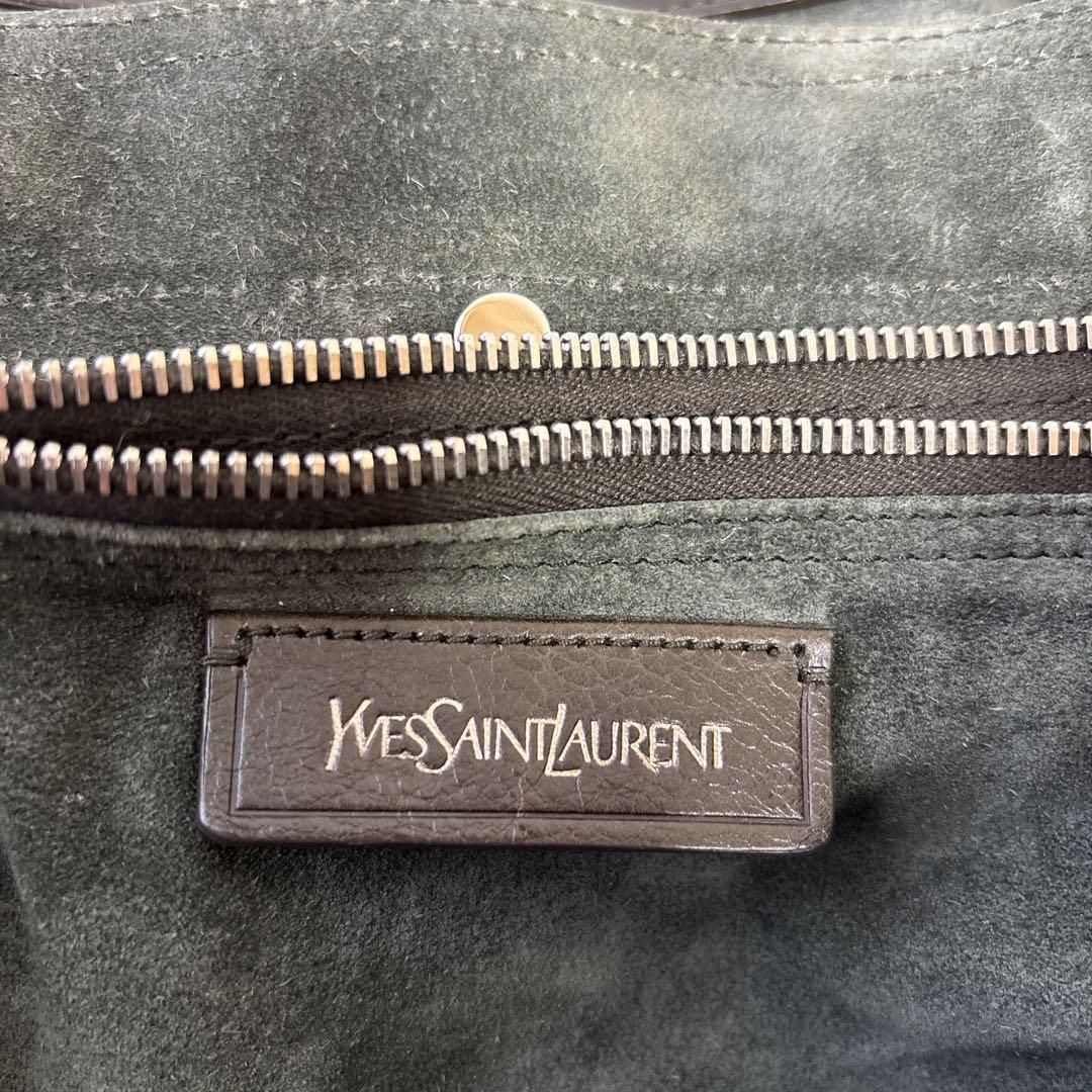 【伊勢丹限定】イヴサンローラン ミューズトゥ ミリタリーキャンバス × レザー