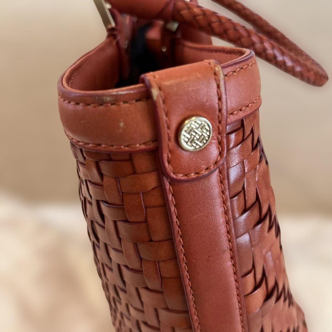 コールハーン☆オレンジ系カゴトートバッグ 美品 20日まで特価♪