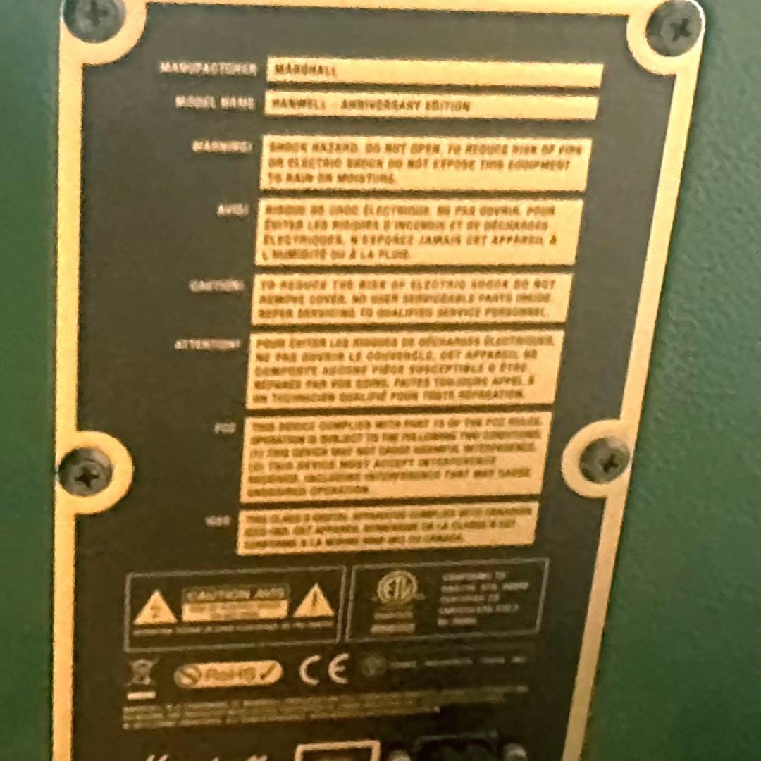 ※激レアマーシャルHanwell 50周年記念限定モデル