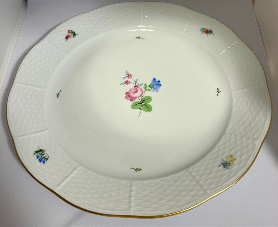 【希少】ヘレンド バラの花束 ディナープレート 3枚セット