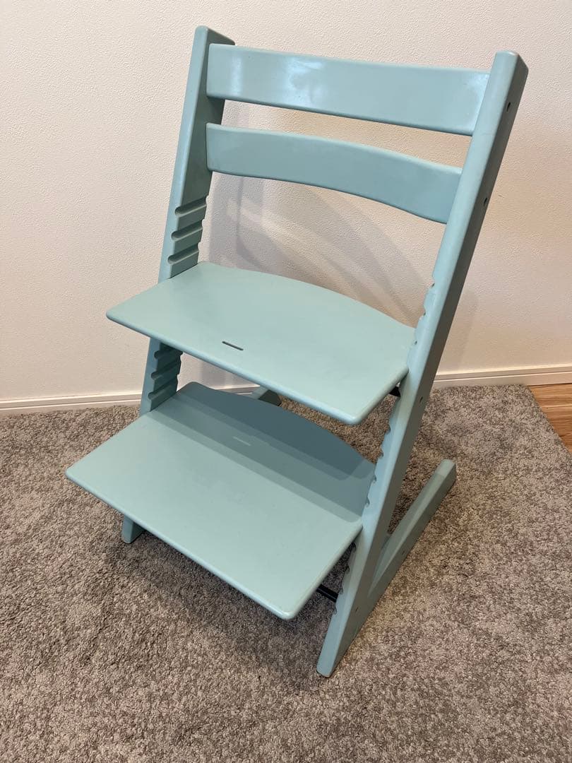 STOKKE ストッケ トリップトラップ アクアブルー 転倒防止付 廃盤色 希少