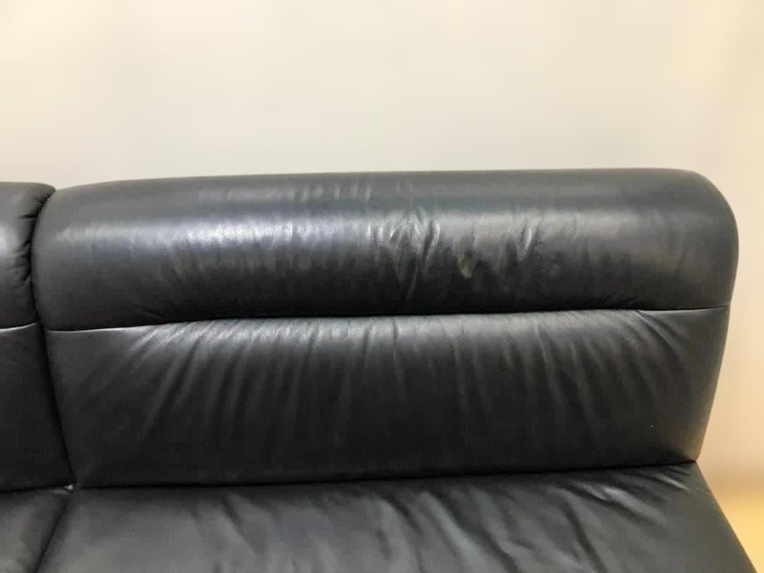 送料無料 JOOP! ヨープ ヒモラ ドイツ 本革 3人掛けソファ 黒 5041