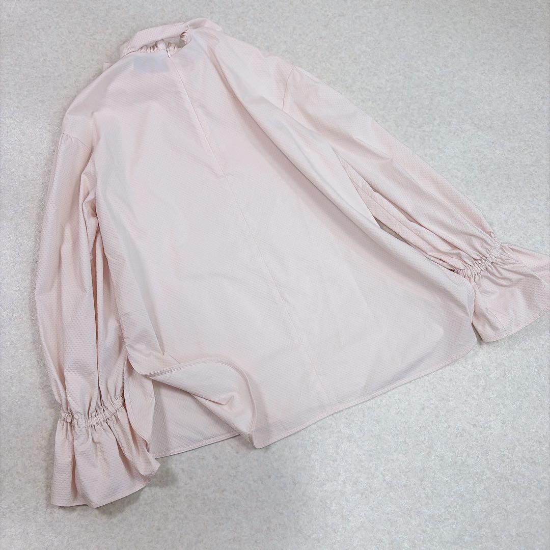 ユナイテッドアローズ ドットドビー ボウタイ ブラウス ピンク 38 セレモニー