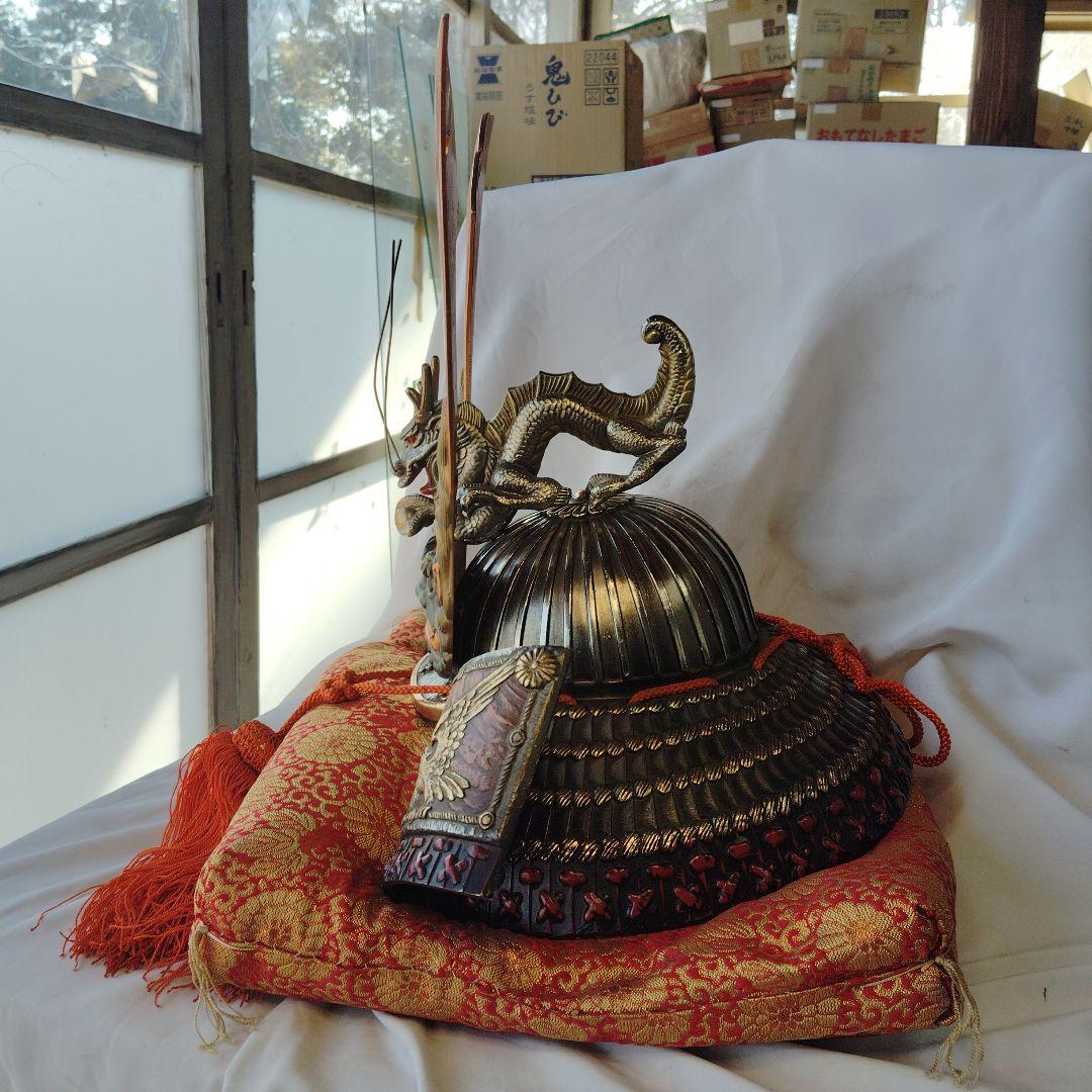 源氏大獅噛兜 理実 カブト 兜飾り 五月人形 和飾り 美術工芸 端午の節句