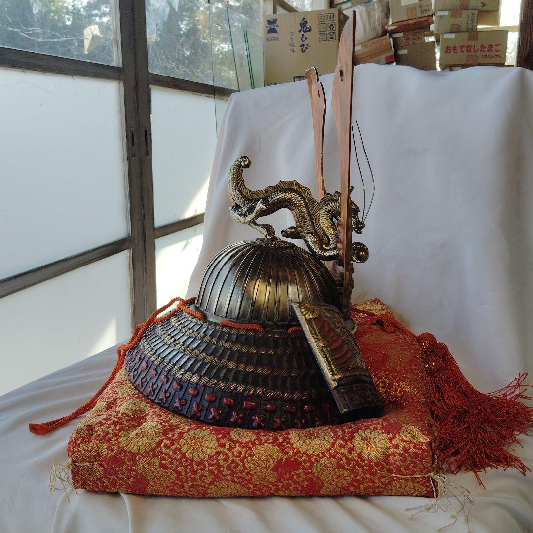 源氏大獅噛兜 理実 カブト 兜飾り 五月人形 和飾り 美術工芸 端午の節句