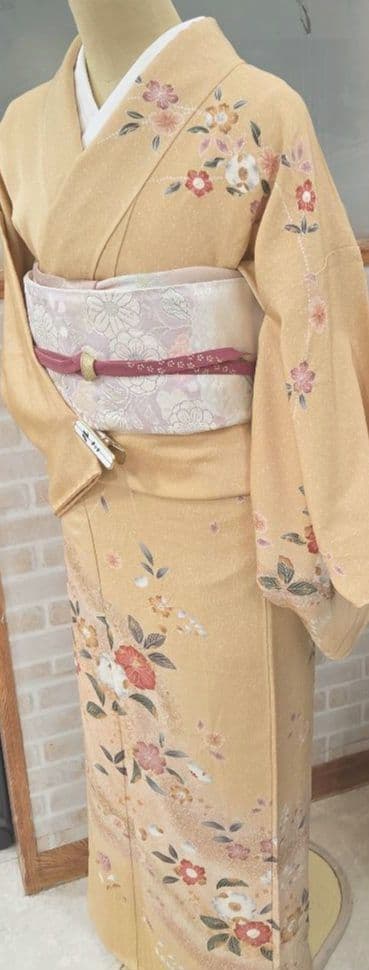 辻ケ花訪問着4点フルセット、 着物、袋帯、帯締め、帯揚げ