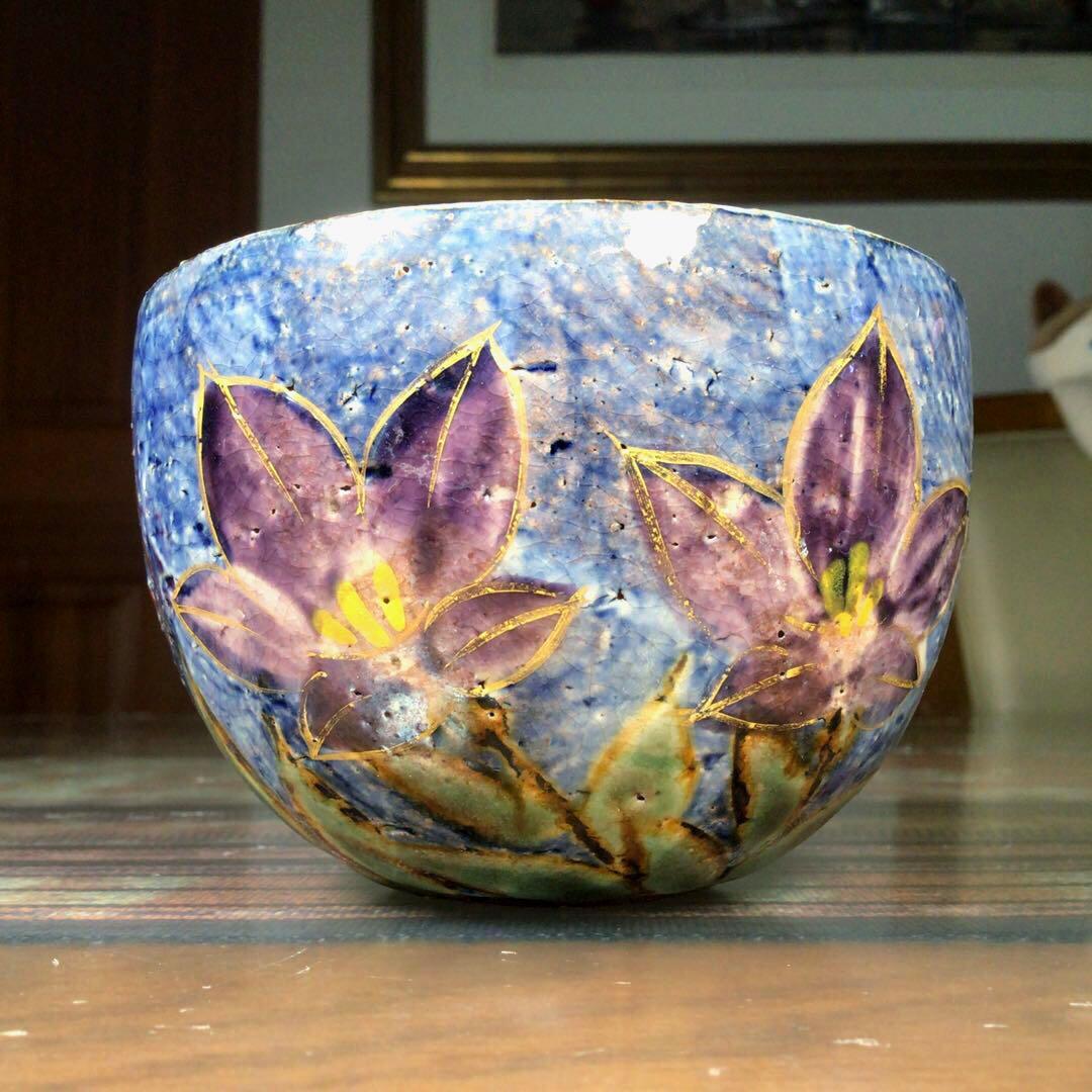 『プレうー特価』　清水焼　陶あん　お茶茶碗　(抹茶茶碗に近い) 4杯