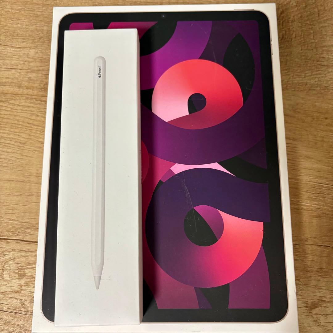 iPad Air 本体 ピンク+ Apple Pencil(箱付き)