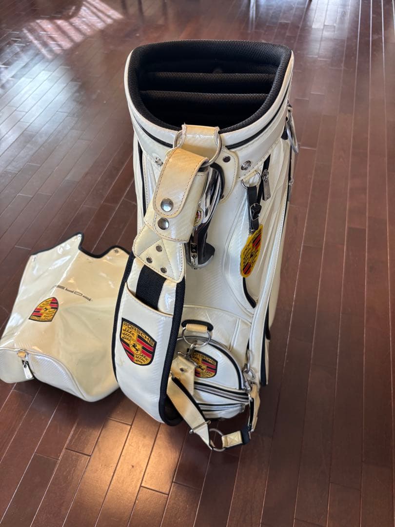 ポルシェ ゴルフバッグ ホワイトゴールド