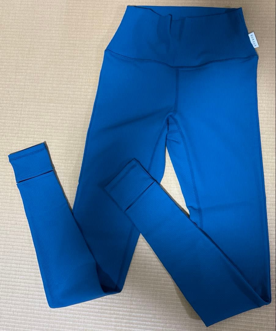 新品未使用　SUKALA リブトレンカレギンス　スカーラ　ネイビーブルーＳ