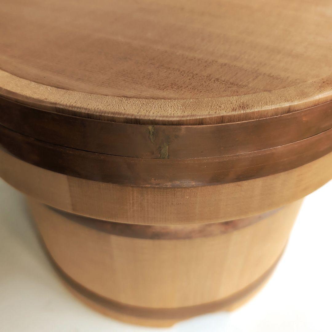 深川・川又　江戸おひつ　八寸約7合　5から6人用　木製 　白ごはんがよりおいしい