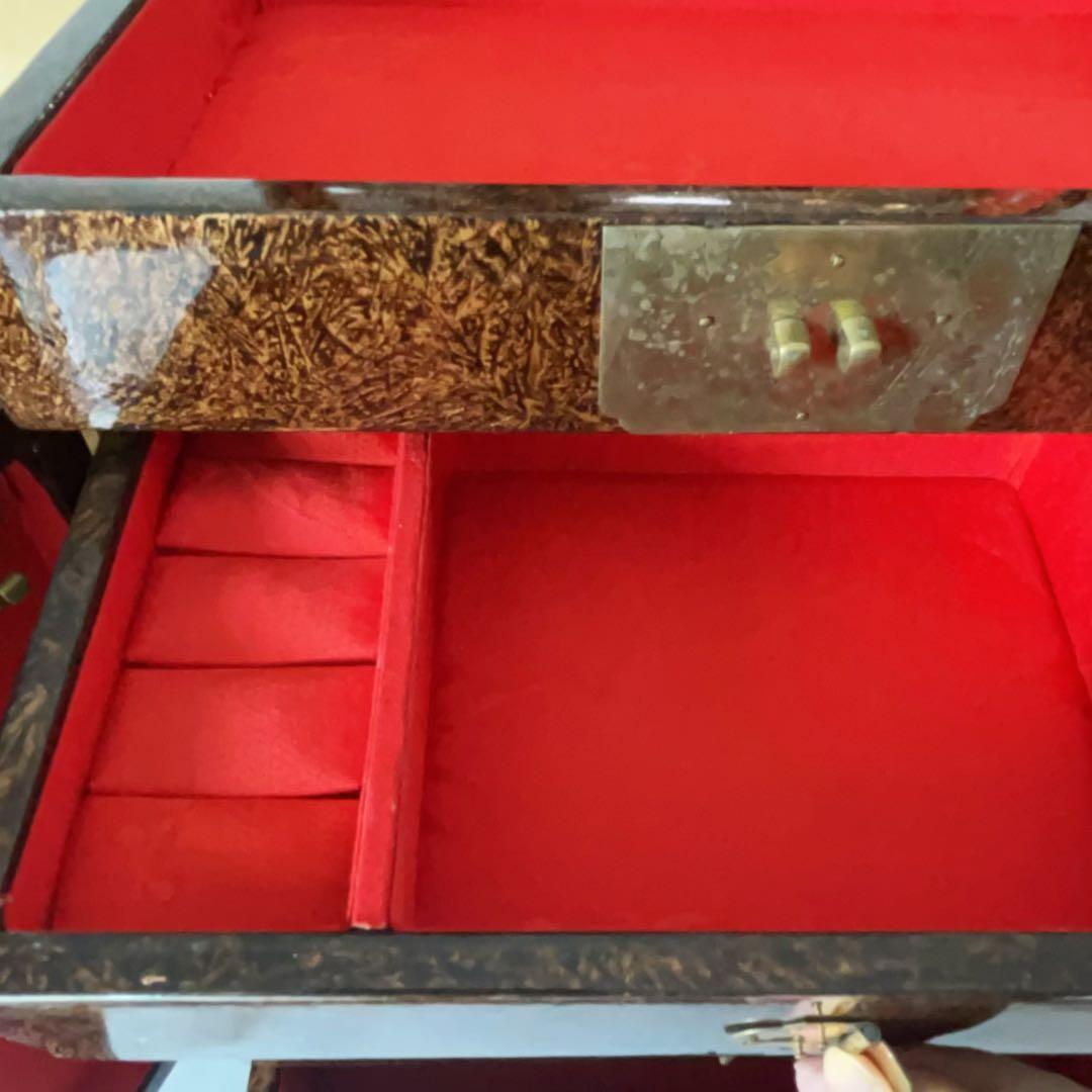 中国風 木製 アクセサリーケース