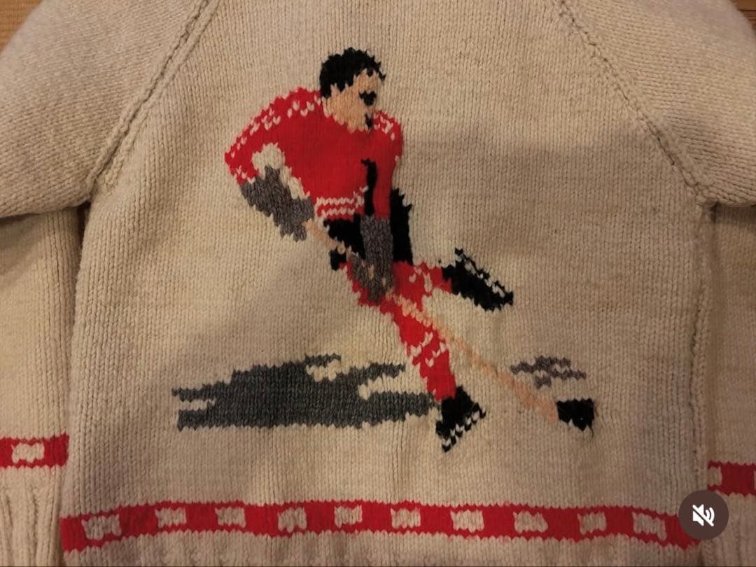 ヴィンテージ カウチンセーター 60s アイスホッケー