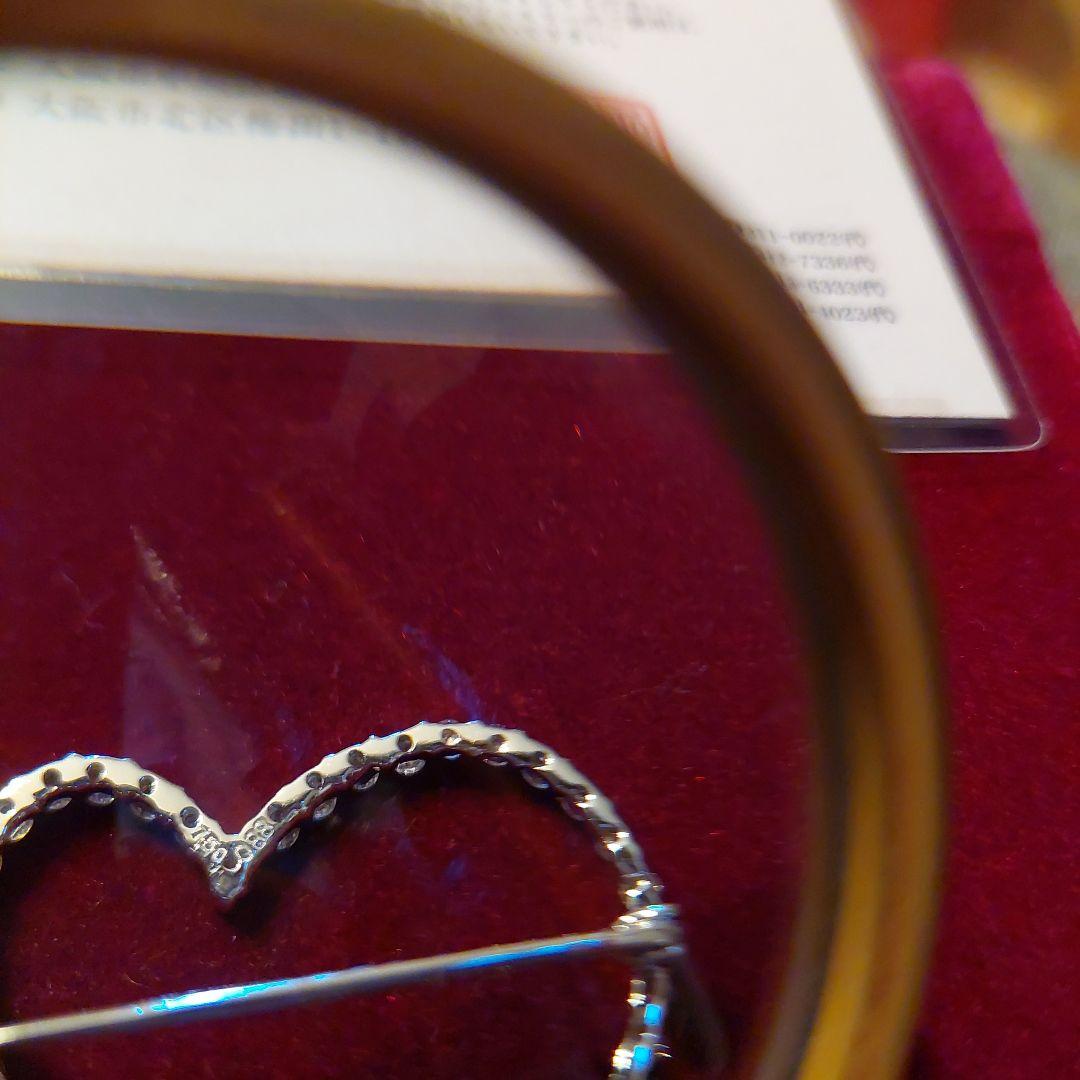 1/17削除いたします。足立宝石店18金WGダイヤモンド0.88ctブローチのみ